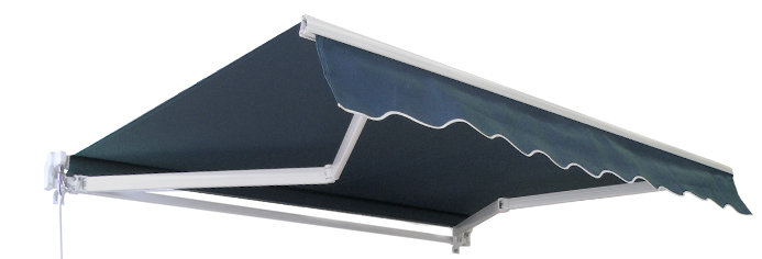 Tenda da sole manuale standard di color blu scuro da 4.5 metri